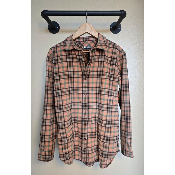 Outdoor Research Women's flannel plaid long sleeve button down shirt size small - Picture 1 of 9